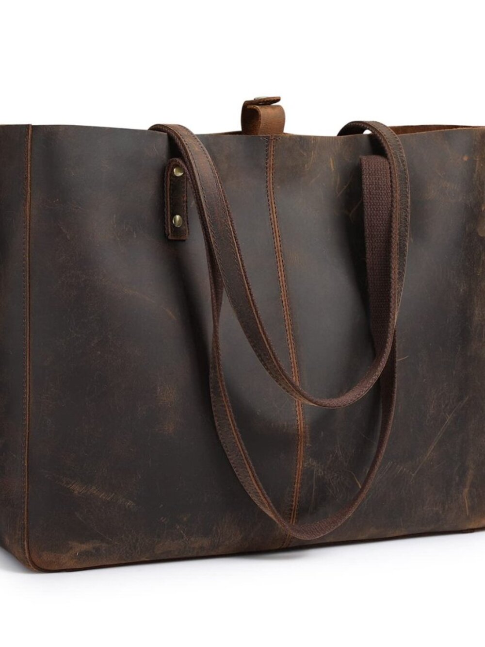 Genuine Leather Shoulder Tote Bag for Women Large Handbag Work Purse